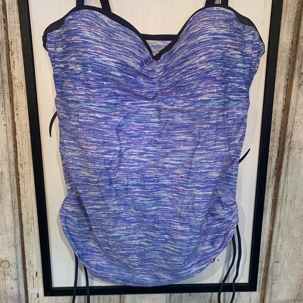 Free Country swimsuit top xl size 16 blue